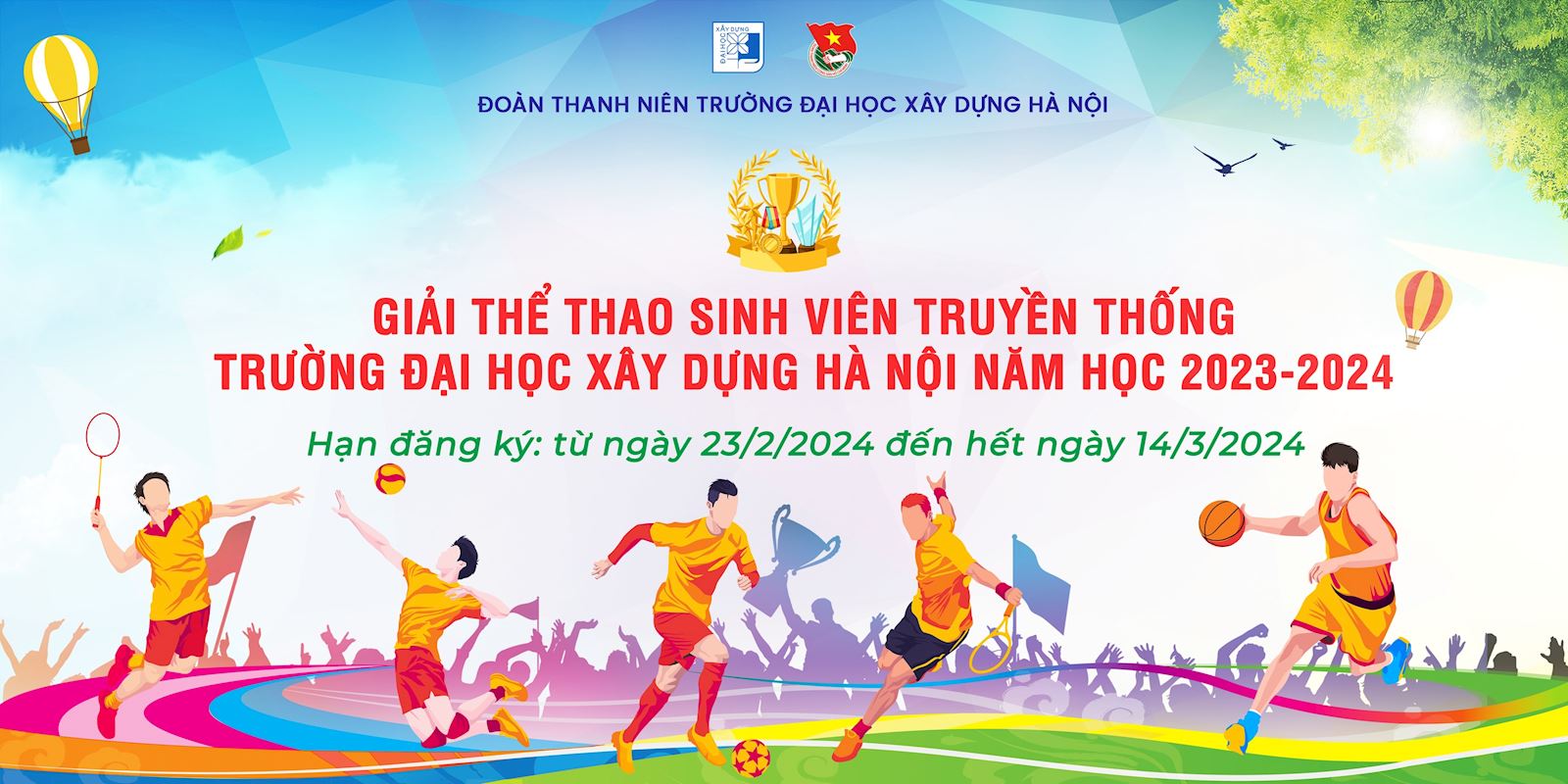 🔔🔔 HUCE TRADITIONAL STUDENT SPORTS COMPETITION – ACADEMIC YEAR 2023–2024 ⭐🔔🔔
